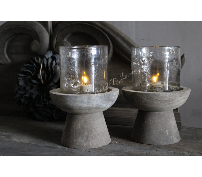 Luksa houten schaal op voet Prabu 20 x 15 cm