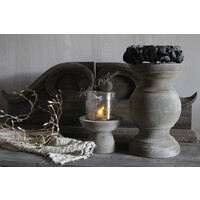 Luksa houten schaal op voet Prabu 20 x 15 cm