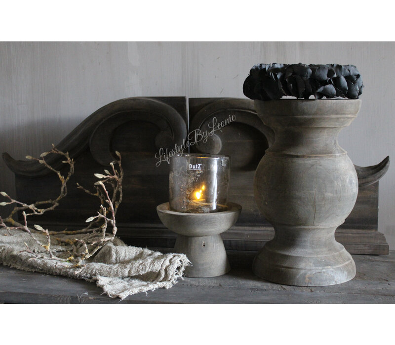 Luksa houten schaal op voet Prabu 20 x 15 cm