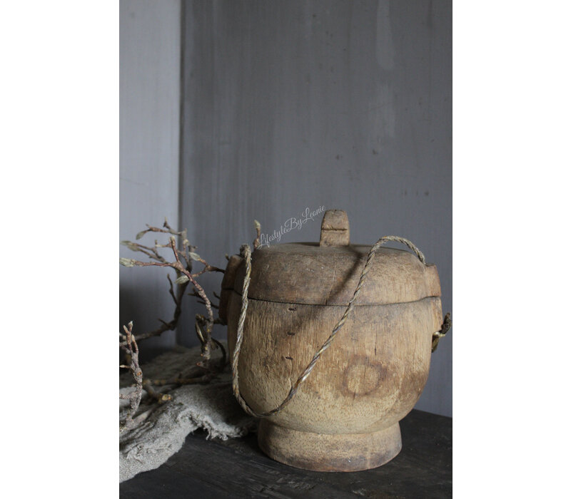 Authentieke Aziatische pot met deksel Uniq 25 cm