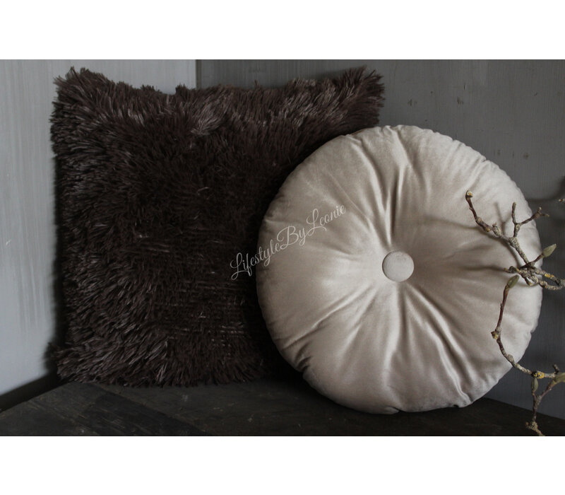 Fluffy bont kussen Chocolate Martini 45 cm