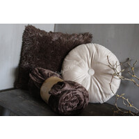 Fluffy bont kussen Chocolate Martini 45 cm