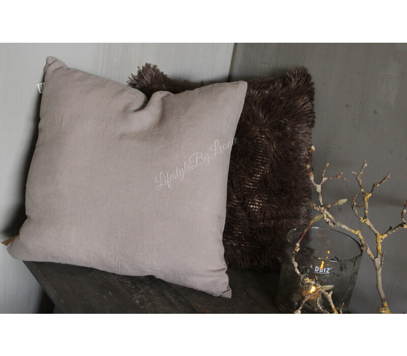 Fluffy bont kussen Chocolate Martini 45 cm