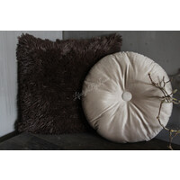Rond velvet kussen Pumice stone 40 cm