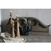 Roestige kandelaar engel Emely small
