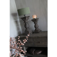 Dikke houten baluster kandelaar Umber 35 x 17 cm