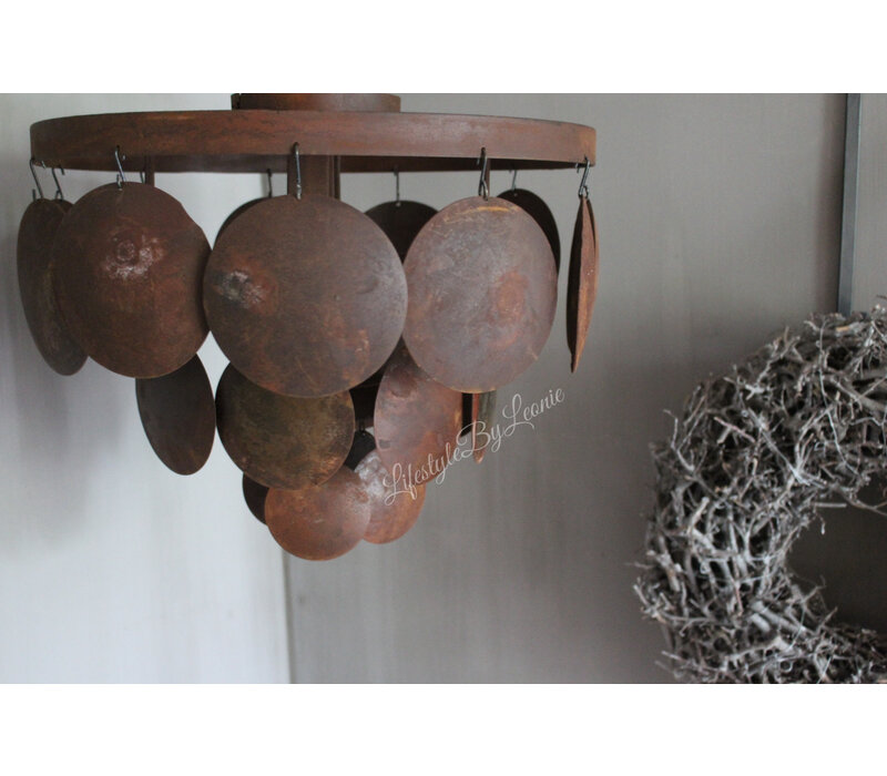 Schijfjes plafondlamp Roest 40 cm