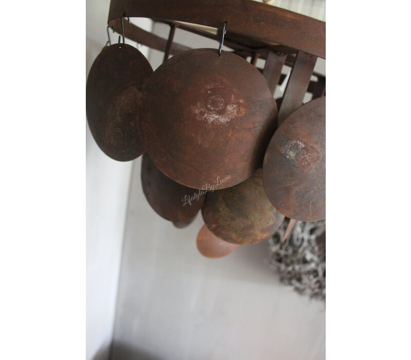 Schijfjes plafondlamp Roest 40 cm