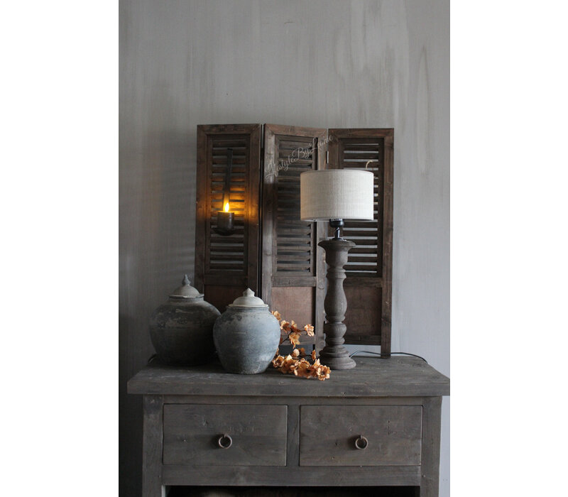 Drieluik shutters brown wash 70 cm