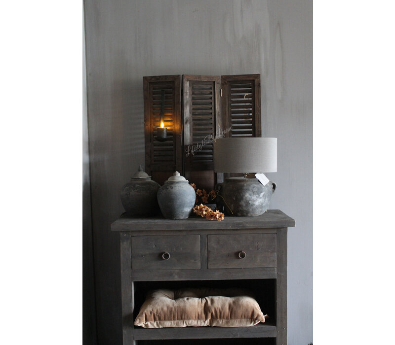 Drieluik shutters brown wash 70 cm