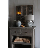 Drieluik shutters brown wash 70 cm