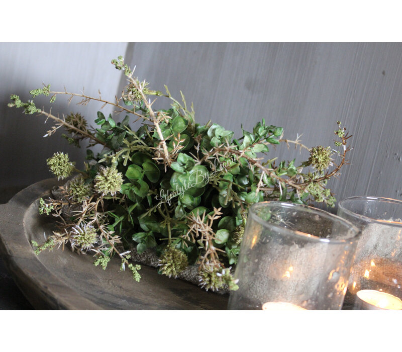 Namaak bos / deco bol Euca/asparagus green 23cm