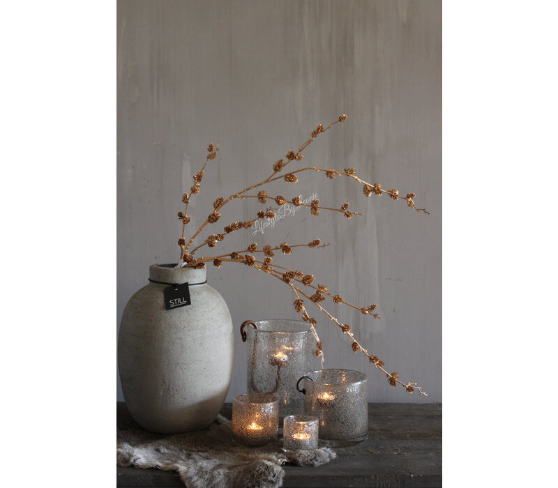 Namaak dennenappel tak brons 117 cm