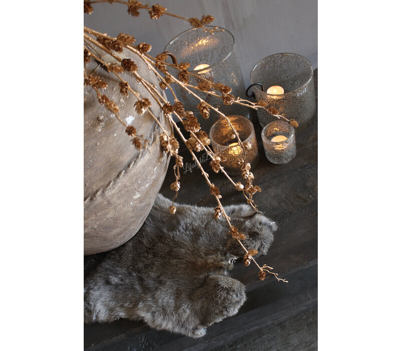 Namaak dennenappel tak brons 117 cm