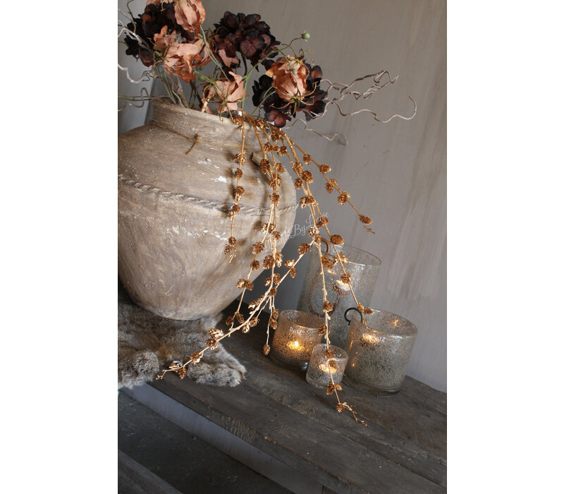 Namaak dennenappel tak brons 117 cm