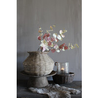 Zijden Eucalyptus tak soft pink/green 87 cm
