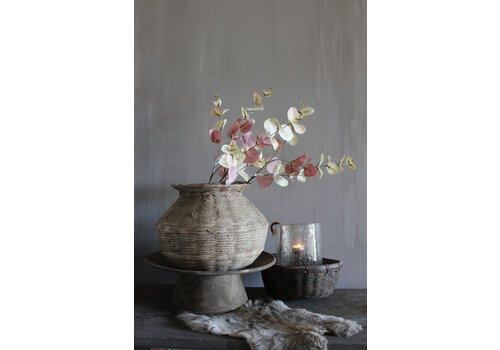 Zijden Eucalyptus tak soft pink/green 87 cm