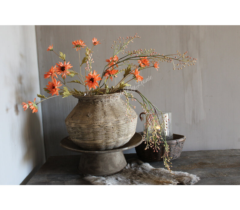 Zijden Daisy tak orange 59 cm