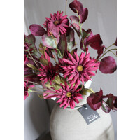 Zijden Daisy tak burgundy 59 cm