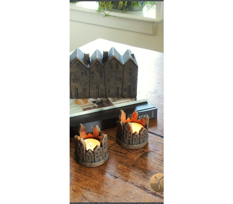 Brynxz waxinelichthouder Circle of house 9 cm