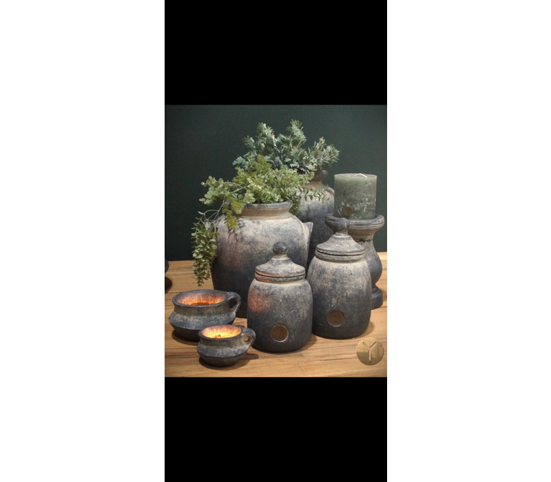 Brynxz set waxinelichtbakjes Ancient clay 21 cm