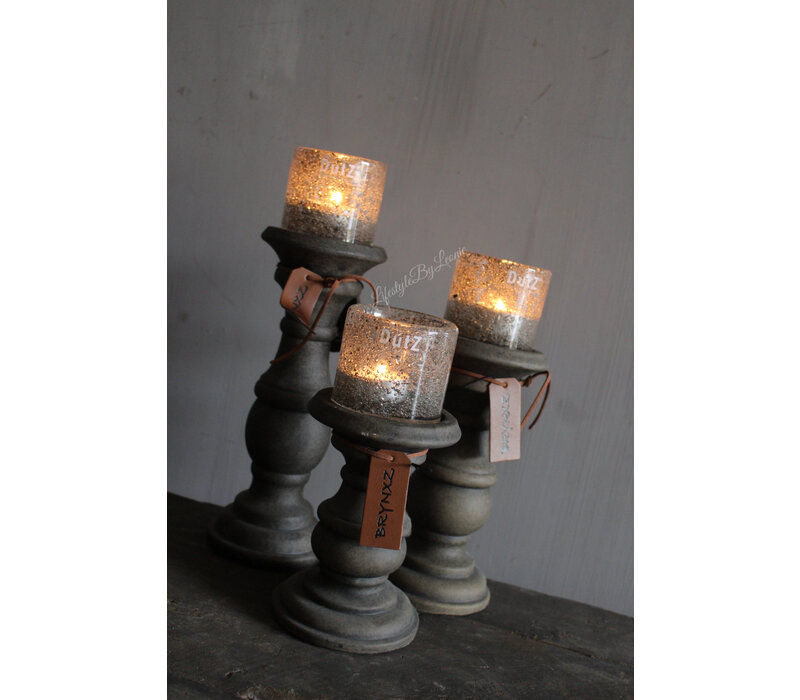 Brynxz baluster kandelaar Brown 15 cm