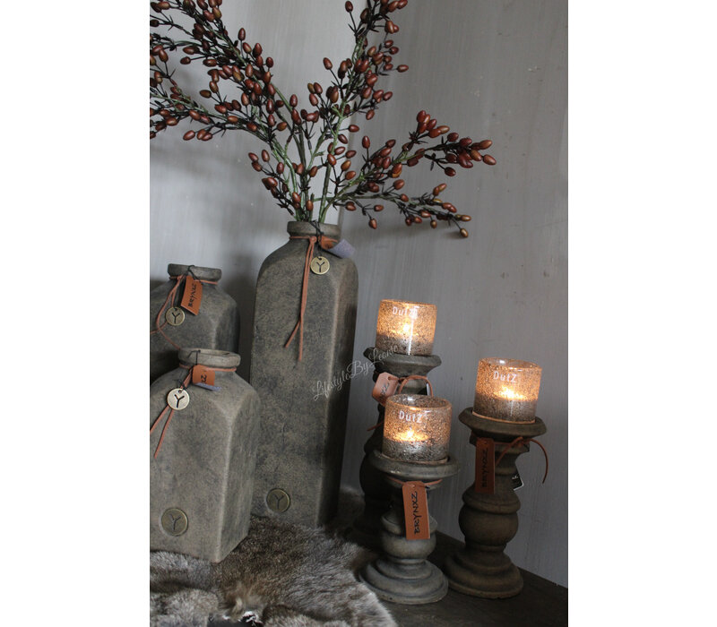 Brynxz baluster kandelaar Brown 15 cm