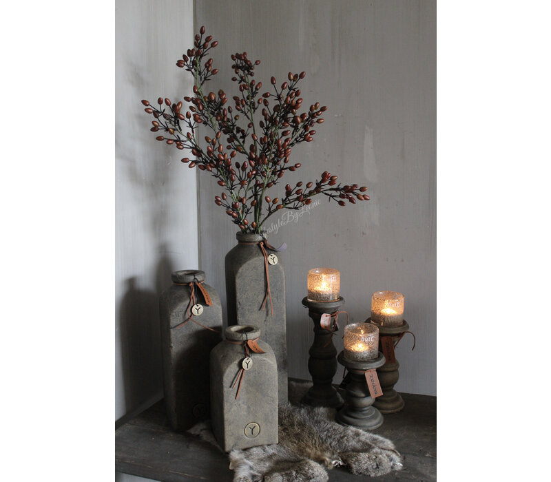 Brynxz baluster kandelaar Brown 15 cm