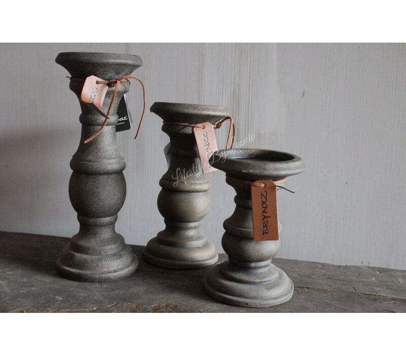 Brynxz baluster kandelaar Brown 20 cm