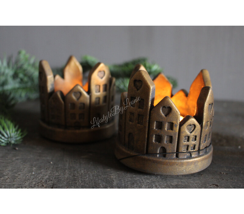 Brynxz waxinelichthouder Circle of house 9 cm