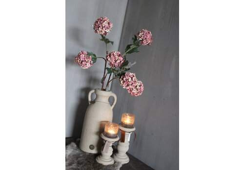 Brynxz Brynxz hoge stenen kruik met oren Taupe 35 cm