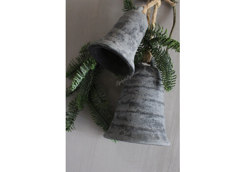 Brynxz Brynxz set kerstklokken Stone black 22 cm