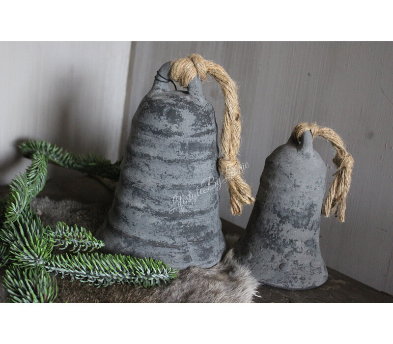 Brynxz set kerstklokken Stone black 22 cm