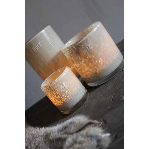 DUTZ cilinder windlicht taupe 15 x 10 cm  DUTZ cilinder windlicht taupe 15 x 10 cm