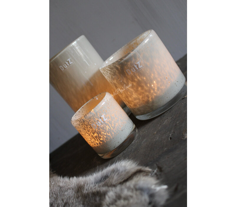 DUTZ cilinder windlicht taupe 15 x 10 cm