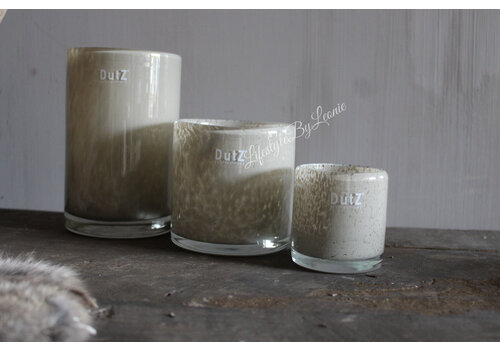 Dutz DUTZ cilinder windlicht taupe 10 x 10 cm