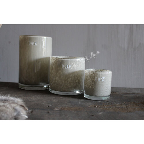 DUTZ cilinder windlicht taupe 10 x 10 cm  DUTZ cilinder windlicht taupe 10 x 10 cm