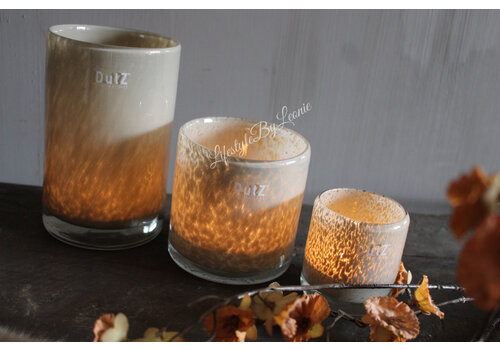 Dutz DUTZ cilinder windlicht taupe 7 x 7 cm
