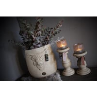 Brynxz ovale stenen pot scotty Taupe 34cm