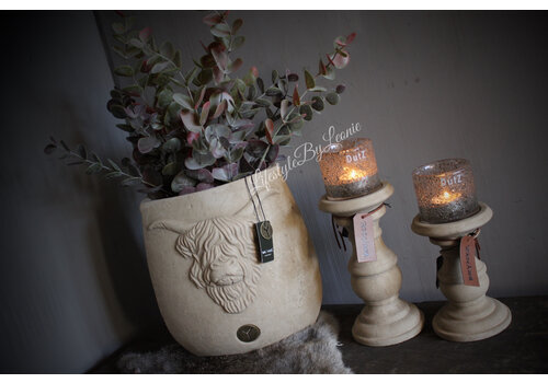 Brynxz Brynxz ovale stenen pot Scotty Taupe 25 cm