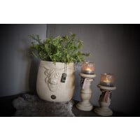 Brynxz ovale stenen pot scotty Taupe 34cm