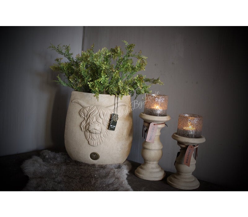 Brynxz ovale stenen pot scotty Taupe 34cm