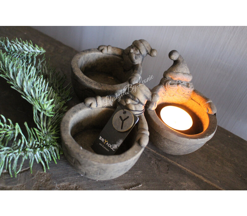 Brynxz Santa claus waxinelichtbakje Brown