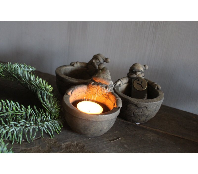 Brynxz Santa claus waxinelichtbakje Brown