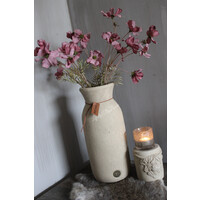 Brynxz hoge fles met touw Taupe 37cm