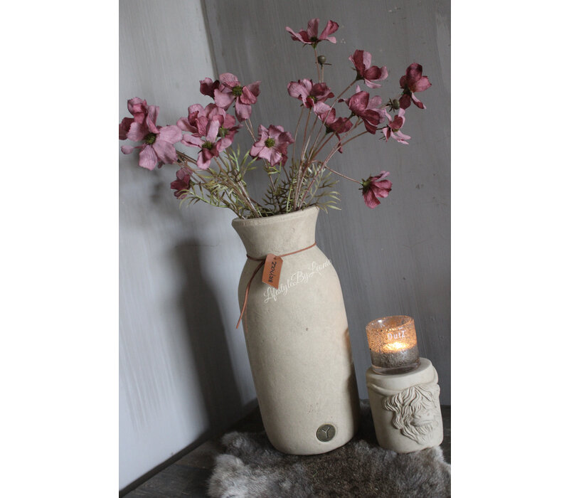 Brynxz hoge fles met touw Taupe 37cm