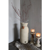 Brynxz hoge fles met touw Taupe 37cm