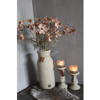Brynxz hoge fles met touw Taupe 37cm