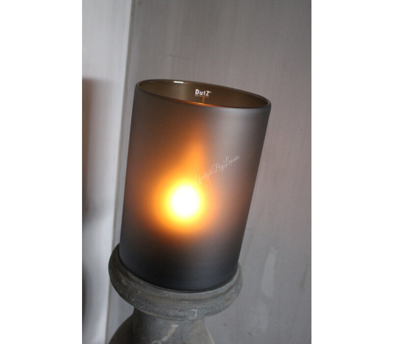 DUTZ cilinder windlicht Topaz mat 30x22cm