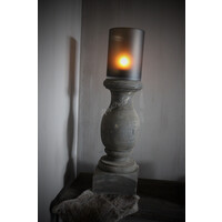 DUTZ cilinder windlicht Topaz mat 30x22cm